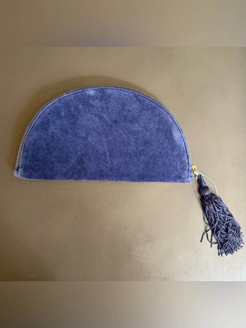 Anthropologie “M” Anna Harlow Russo Embroidered Velvet Half-Moon Clutch